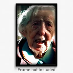 Pixel Art Poster - Elderly Mouth (8 Bit Psychedelic Trippy Video Game Print)