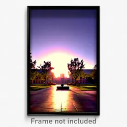 Pixel Art Poster - Remote Campus (8 Bit Psychedelic Trippy Video Game Print)