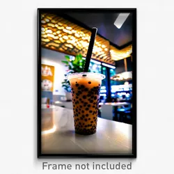 Pixel Art Poster - Stupendous Bubble Tea (8 Bit Psychedelic Video Game Print)
