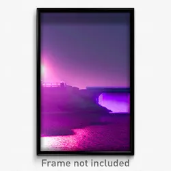 Pixel Art Poster - Purple Inlet (8 Bit Psychedelic Trippy Video Game Print)