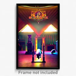 Pixel Art Poster - Blissful Cathouse (8 Bit Psychedelic Trippy Video Game Print)
