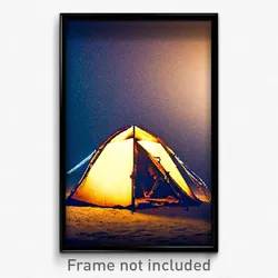 Pixel Art Poster - Droopy Bivouac (8 Bit Psychedelic Trippy Video Game Print)