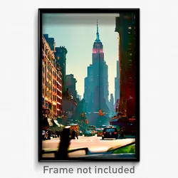 Pixel Art Poster - Noted New York (8 Bit Psychedelic Trippy Video Game Print)