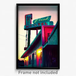 Pixel Art Poster - Fluid Motel (8 Bit Psychedelic Trippy Weird Video Game Print)