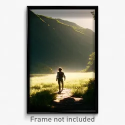 Pixel Art Poster - Adventurous Glen (8 Bit Psychedelic Trippy Video Game Print)
