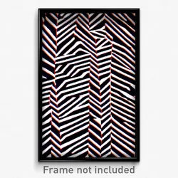 Pixel Art Poster - Zigzag Vein (8 Bit Psychedelic Trippy Weird Video Game Print)