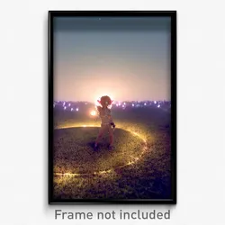 Pixel Art Poster - Musty Fairy Ring (8 Bit Psychedelic Trippy Video Game Print)