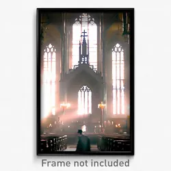 Pixel Art Poster - Tall Parish (8 Bit Psychedelic Trippy Weird Video Game Print)