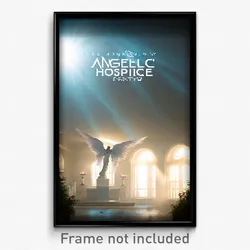 Pixel Art Poster - Angelic Hospice (8 Bit Psychedelic Trippy Video Game Print)
