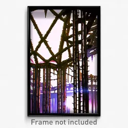 Pixel Art Poster - Thorny Pavillion (8 Bit Psychedelic Trippy Video Game Print)