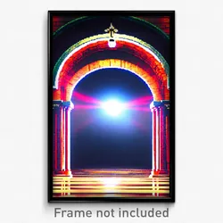 Pixel Art Poster - Grandiose Well (8 Bit Psychedelic Trippy Video Game Print)