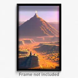 Pixel Art Poster - Creative Butte (8 Bit Psychedelic Trippy Video Game Print)