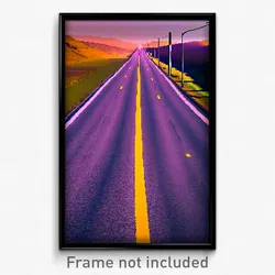 Pixel Art Poster - Bold Road (8 Bit Psychedelic Trippy Weird Video Game Print)