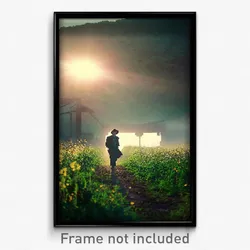 Pixel Art Poster - Rural Aperture (8 Bit Psychedelic Trippy Video Game Print)