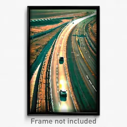 Pixel Art Poster - Basic Highway (8 Bit Psychedelic Trippy Video Game Print)