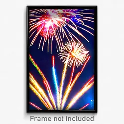 Pixel Art Poster - Superficial Fireworks (8 Bit Psychedelic Video Game Print)