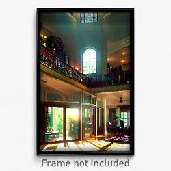 Pixel Art Poster - Interesting Home (8 Bit Psychedelic Trippy Video Game Print)