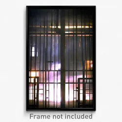 Pixel Art Poster - Distinct Prison (8 Bit Psychedelic Trippy Video Game Print)