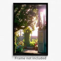 Pixel Art Poster - Unkempt Garden (8 Bit Psychedelic Trippy Video Game Print)