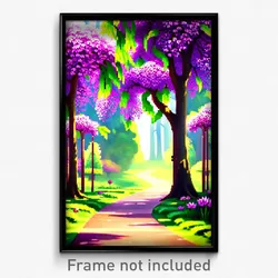 Pixel Art Poster - Lavish Spring (8 Bit Psychedelic Trippy Video Game Print)
