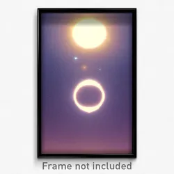 Pixel Art Poster - Dizzying Sun And Moon (8 Bit Psychedelic Video Game Print)