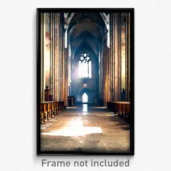 Pixel Art Poster - Worn Cathedral (8 Bit Psychedelic Trippy Video Game Print)