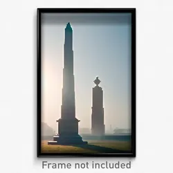 Pixel Art Poster - Smoggy Obelisk (8 Bit Psychedelic Trippy Video Game Print)
