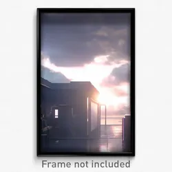Pixel Art Poster - Cloudy Room (8 Bit Psychedelic Trippy Weird Video Game Print)