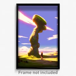 Pixel Art Poster - Squiggly Megalith (8 Bit Psychedelic Trippy Video Game Print)