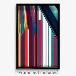 Pixel Art Poster - Striped Port (8 Bit Psychedelic Trippy Video Game Print)