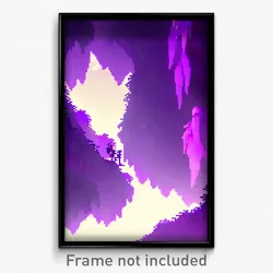 Pixel Art Poster - Violet Climb (8 Bit Psychedelic Trippy Video Game Print)
