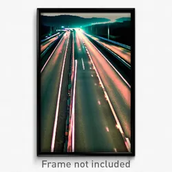 Pixel Art Poster - Creepy Highway (8 Bit Psychedelic Trippy Video Game Print)