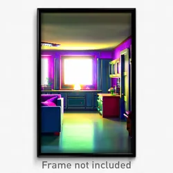 Pixel Art Poster - Mushy Home (8 Bit Psychedelic Trippy Weird Video Game Print)