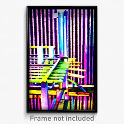 Pixel Art Poster - Acidic Drying Rack (8 Bit Psychedelic Video Game Print)
