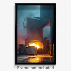 Pixel Art Poster - Murky Furnace (8 Bit Psychedelic Trippy Video Game Print)