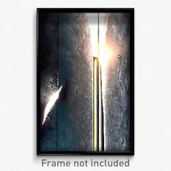 Pixel Art Poster - Metallic Fissure (8 Bit Psychedelic Trippy Video Game Print)