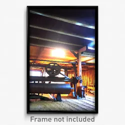 Pixel Art Poster - Whopping Sawmill (8 Bit Psychedelic Trippy Video Game Print)
