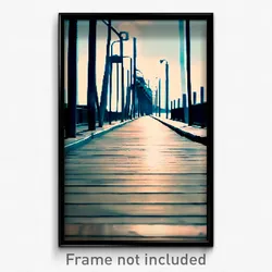 Pixel Art Poster - Silent Boardwalk (8 Bit Psychedelic Trippy Video Game Print)