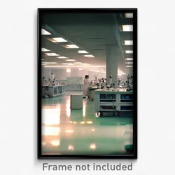 Pixel Art Poster - Memorable Laboratory (8 Bit Psychedelic Video Game Print)