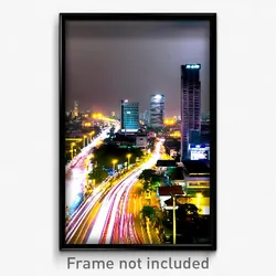 Pixel Art Poster - Dreary Thai City (8 Bit Psychedelic Trippy Video Game Print)