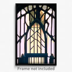 Pixel Art Poster - Droopy Portcullis (8 Bit Psychedelic Trippy Video Game Print)