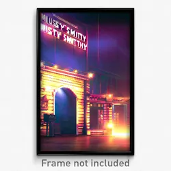 Pixel Art Poster - Musty Smithy (8 Bit Psychedelic Trippy Video Game Print)