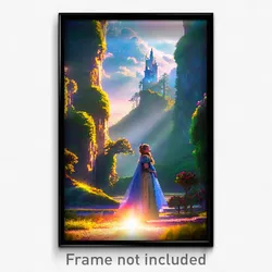 Pixel Art Poster - Enchanted Rise (8 Bit Psychedelic Trippy Video Game Print)