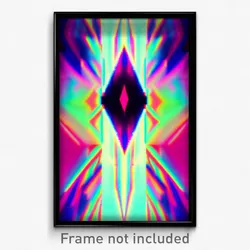 Pixel Art Poster - Kaleidoscopic Gambit (8 Bit Psychedelic Video Game Print)