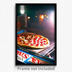 Pixel Art Poster - Famous Pizza (8 Bit Psychedelic Trippy Video Game Print)