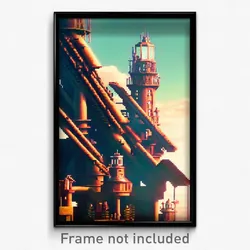 Pixel Art Poster - Rare Stocks (8 Bit Psychedelic Trippy Weird Video Game Print)