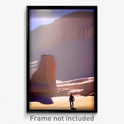 Pixel Art Poster - White Mesa (8 Bit Psychedelic Trippy Weird Video Game Print)