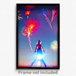 Pixel Art Poster - Harmonious Independence Day (8 Bit Video Game Print)