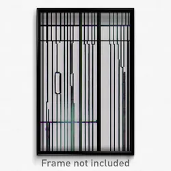 Pixel Art Poster - Wire Frame Glitchy Notch (8 Bit Psychedelic Video Game Print)