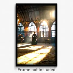 Pixel Art Poster - Fancy Almshouse (8 Bit Psychedelic Trippy Video Game Print)